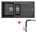 Sinks PERFECTO 1000.1 Metalblack+ENIGMA S GR