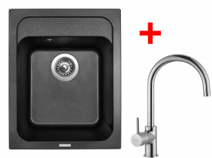 granitové sety sinks Sinks CLASSIC 400 Metalblack+VITALIA