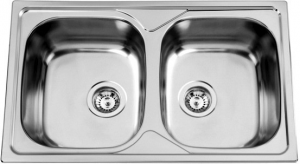 nerezové dřezy velké sinks Sinks OKIO 800 DUO V 0,6mm leštěný