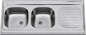 nerezové dřezy velké sinks Sinks CLP-A 1200 DUO M 0,6mm matný