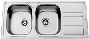 nerezové dřezy velké sinks Sinks OKIO 1160 DUO V 0,6mm matný