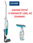 VP4115 Tyčový akumulátorový vysavač 2 v 1 PERFECT CLEAN + CW1000 Okenní vysavač 3 v 1 Perfect Clean
